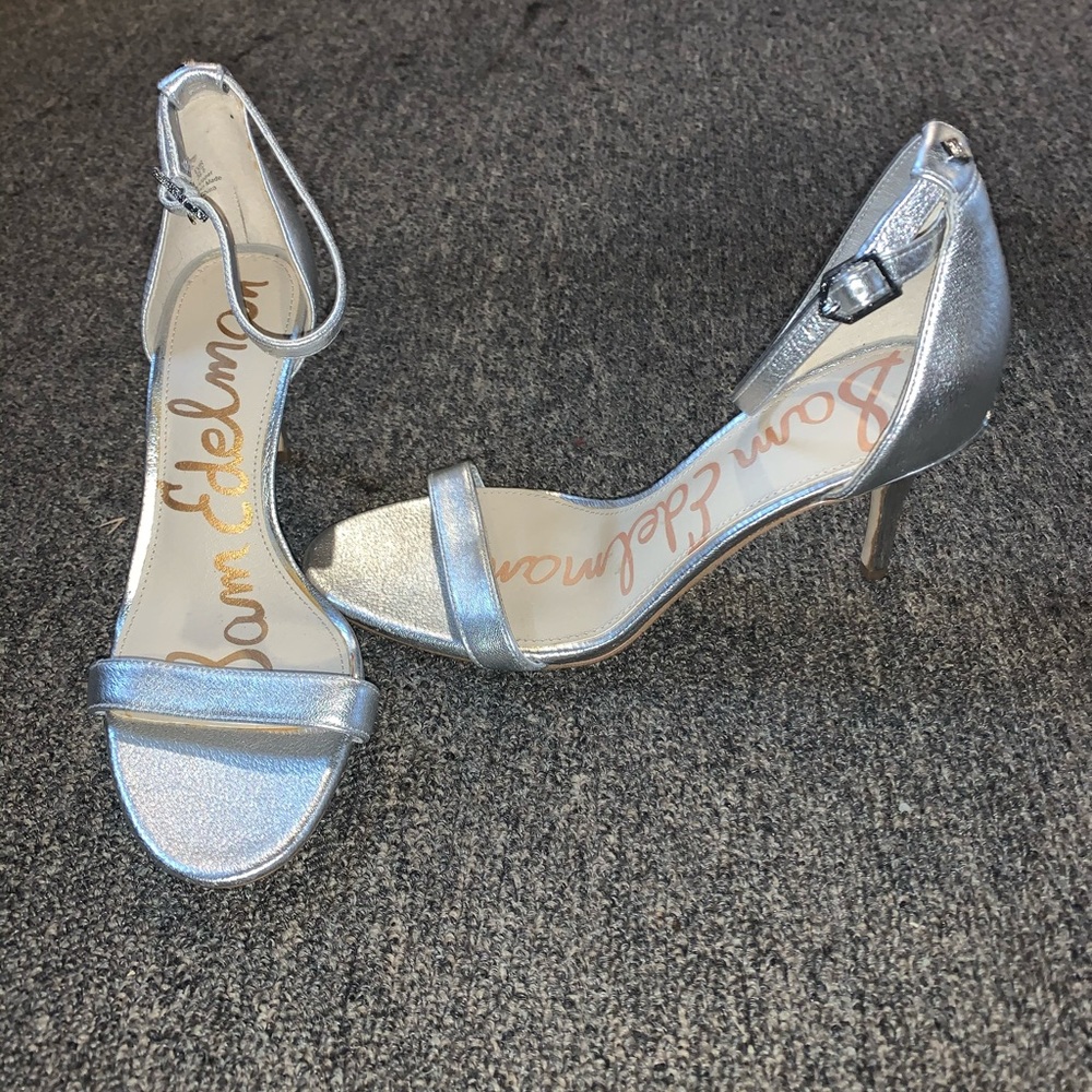 Sam Edelman Silver Strappy Heels